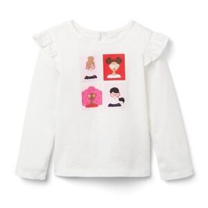 NWT JANIE AND JACK HEART SUNNIES GIRL TRIO TEE SIZE 4T